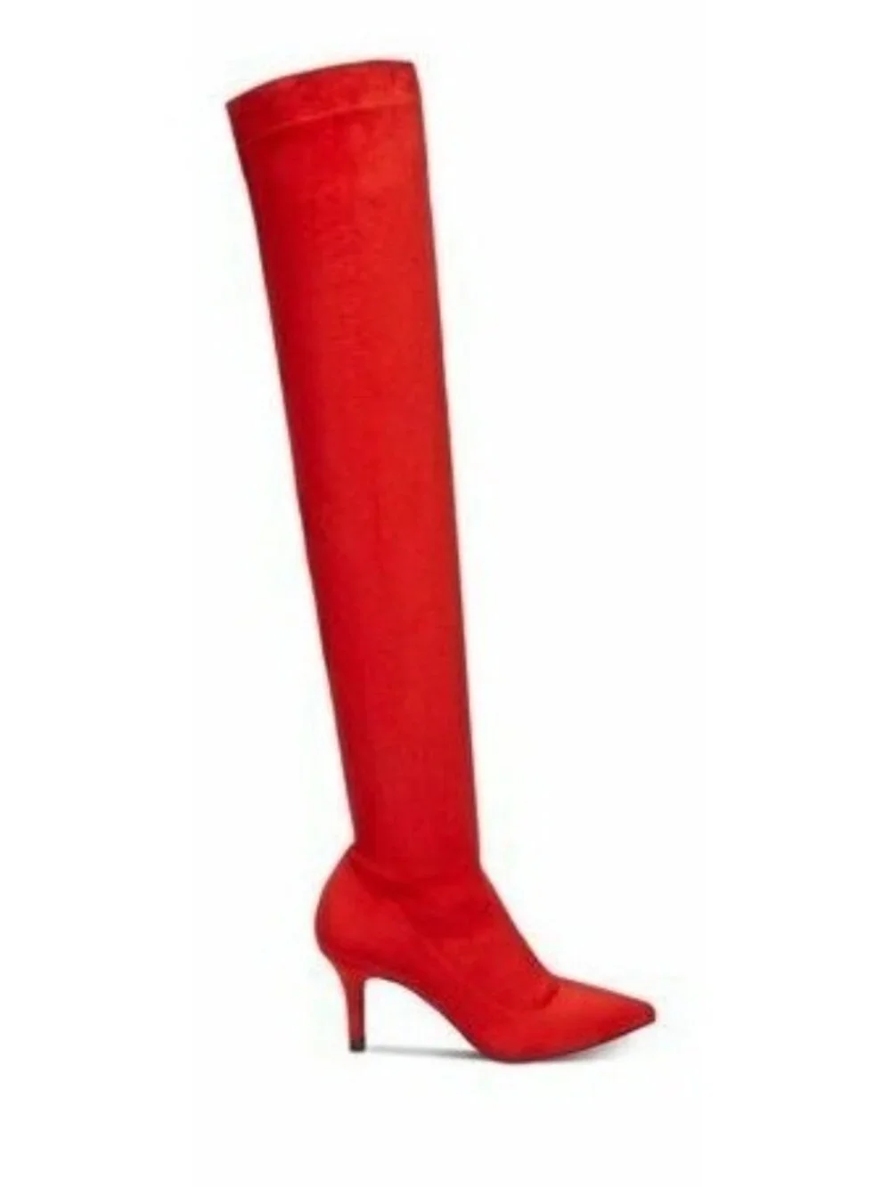 INC International Concepts Briella Sock Over-The-Knee Boot, Red Lava, 5.5